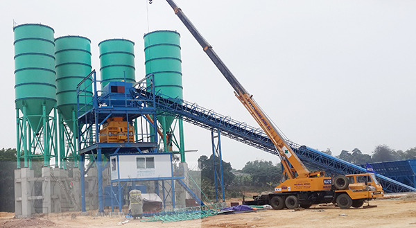 長(zhǎng)城建機(jī)越南hzs180攪拌站