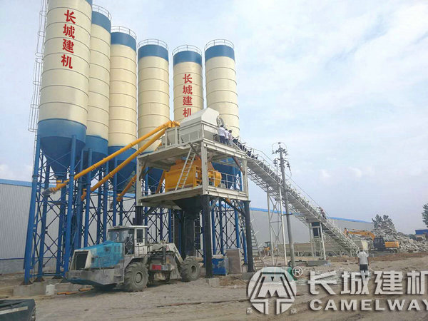 hzs240大型混凝土攪拌站
