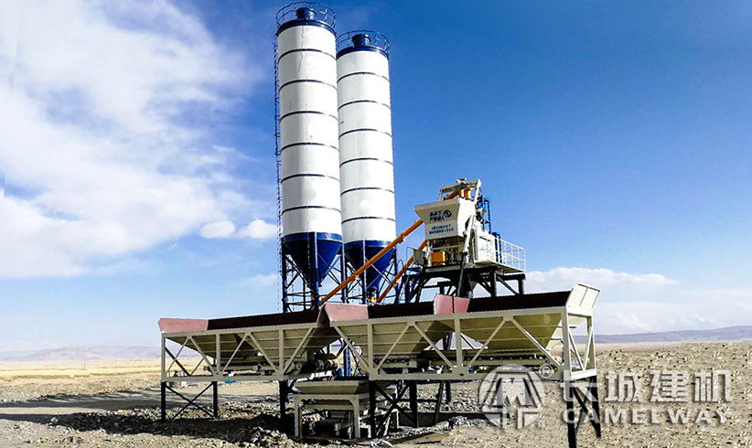 hzs35攪拌站客戶案例現(xiàn)場