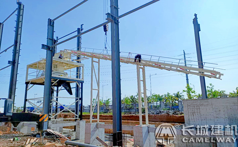 海南120PC攪拌站安裝現(xiàn)場